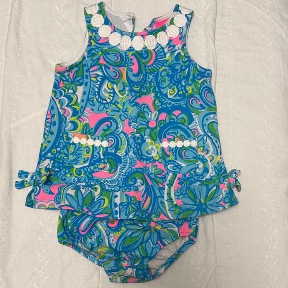 Lilly Pulitzer Pink and Blue Baby Dress - Picture 1 of 3